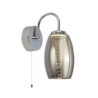 Applique LED avec interrupteur verre fum&eacute; 3000 K...