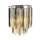 Applique cristal L : 29 cm verre fumé Art Déco 2x E14
