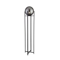Lampadaire Noir Gris Fumé E27 159 cm Verre...