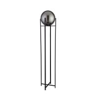Lampadaire Noir Gris Fumé E27 159 cm Verre...