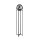 Lampadaire Noir Gris Fumé E27 159 cm Verre Métal