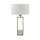 Lampe de table en marbre socle H : 62 cm grand en or blanc E27