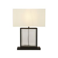 Lampe de table noir blanc velours verre métal 53...