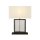 Lampe de table noir blanc velours verre métal 53 cm E27