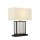 Lampe de table noir blanc velours verre métal 53 cm E27