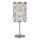 Lampe de table cristal métal 47 cm D : 19,5 cm chrome clair