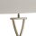 Lampe de table tissu métal H : 48, 5 cm en blanc laiton antique