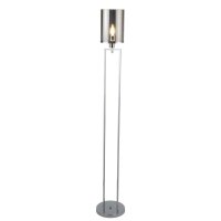 Lampadaire petit 144 cm verre fumé métal...