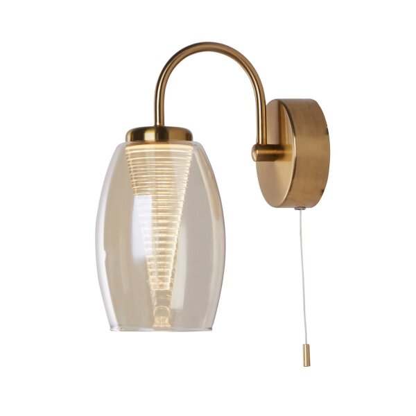 Applique murale LED en bronze champagne 3000 K avec interrupteur