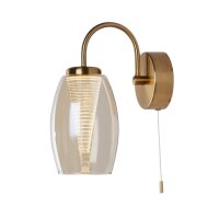 Applique murale LED en bronze champagne 3000 K avec...