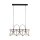 Lampe à suspendre 3 flammes E27 en noir cuivre L : 55 cm