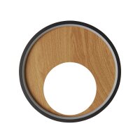 Applique LED ronde Ø 30 cm Noir Marron 3000 K