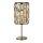 Lampe de table en laiton antique champagne E14 47 cm cristal