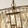 Suspension ronde Ø 44 cm cristal en laiton crème 5x E14