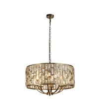 Lampe &agrave; suspendre cristal &Oslash; 64 cm rond...