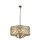 Lampe à suspendre cristal Ø 64 cm rond laiton antique crème 8x E14