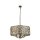 Lampe à suspendre cristal Ø 64 cm rond laiton antique crème 8x E14