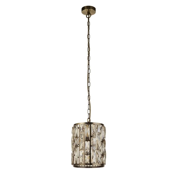 Suspension Art Déco D : 22 cm E27 abat-jour cristal