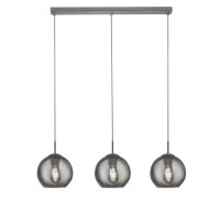 Lampe &agrave; suspendre Gris Chrome L : 81 cm Verre...