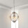 Lampe à suspendre ronde Ø 32 cm Art Nouveau Boule Abat-jour Chrome Clair