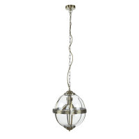 Suspension boule Ø 32 cm 3x E14 en laiton antique...