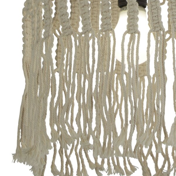 Suspension Boho corde Ø 31,5 cm blanc naturel E27 DANNY