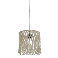 Suspension Boho corde Ø 31,5 cm blanc naturel E27...