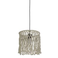 Suspension Boho corde Ø 31,5 cm blanc naturel E27...