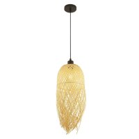 Boho Lampe &agrave; suspendre bois bambou &Oslash; 20 cm...