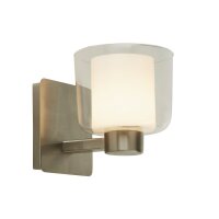 Applique salle de bain argentée blanche IP44 G9...