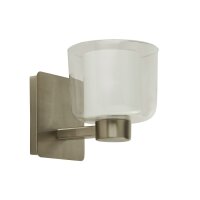 Applique salle de bain argentée blanche IP44 G9...