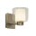 Applique salle de bain argentée blanche IP44 G9 métal verre