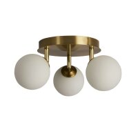 Spot de plafond 3 flammes G9 en or blanc Ø 34 cm