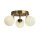 Spot de plafond 3 flammes G9 en or blanc Ø 34 cm