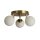 Spot de plafond 3 flammes G9 en or blanc Ø 34 cm