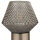 Lampe de table petite H : 17,5 cm Art Déco verre fumé métal
