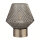 Lampe de table petite H : 17,5 cm Art Déco verre fumé métal