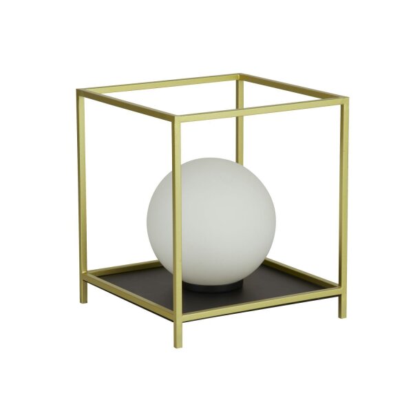 Lampe de table petite H : 20,5 cm en or blanc noir G9