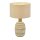 Lampe de table c&eacute;ramique lin H : 40,5 cm Cr&egrave;me E14 MARY
