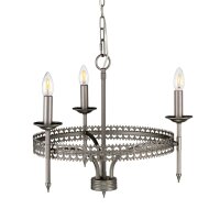 Lustre rustique en fer antique Ø56cm rond