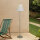 Lampadaire solaire extérieur LED IP44 158 cm en argent blanc 3000 K