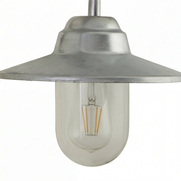 Applique extérieure IP44 en argent E27 métal verre H : 33 cm