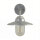 Applique extérieure IP44 en argent E27 métal verre H : 33 cm