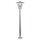 Lampadaire ext&eacute;rieur IP44 E27 98 cm en argent verre m&eacute;tal
