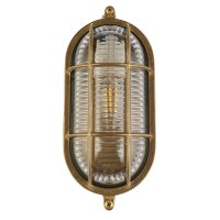 Applique extérieure laiton verre IP64 E27 Maritim...