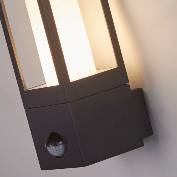 Lampe dextérieur murale IP44 GU10 noir blanc Détecteur de mouvement