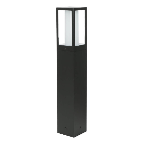 Borne déclairage IP44 GU10 45 cm noir blanc aluminium