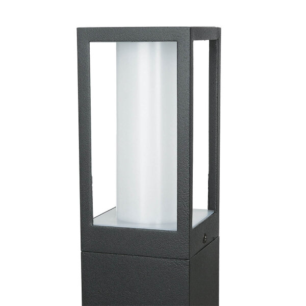 Borne déclairage IP44 GU10 45 cm noir blanc aluminium