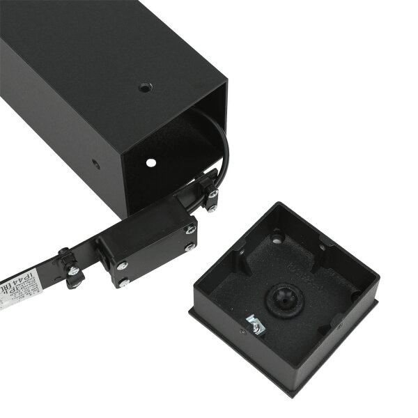 Borne déclairage IP44 GU10 45 cm noir blanc aluminium