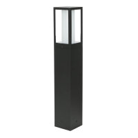 Borne déclairage IP44 GU10 45 cm noir blanc aluminium